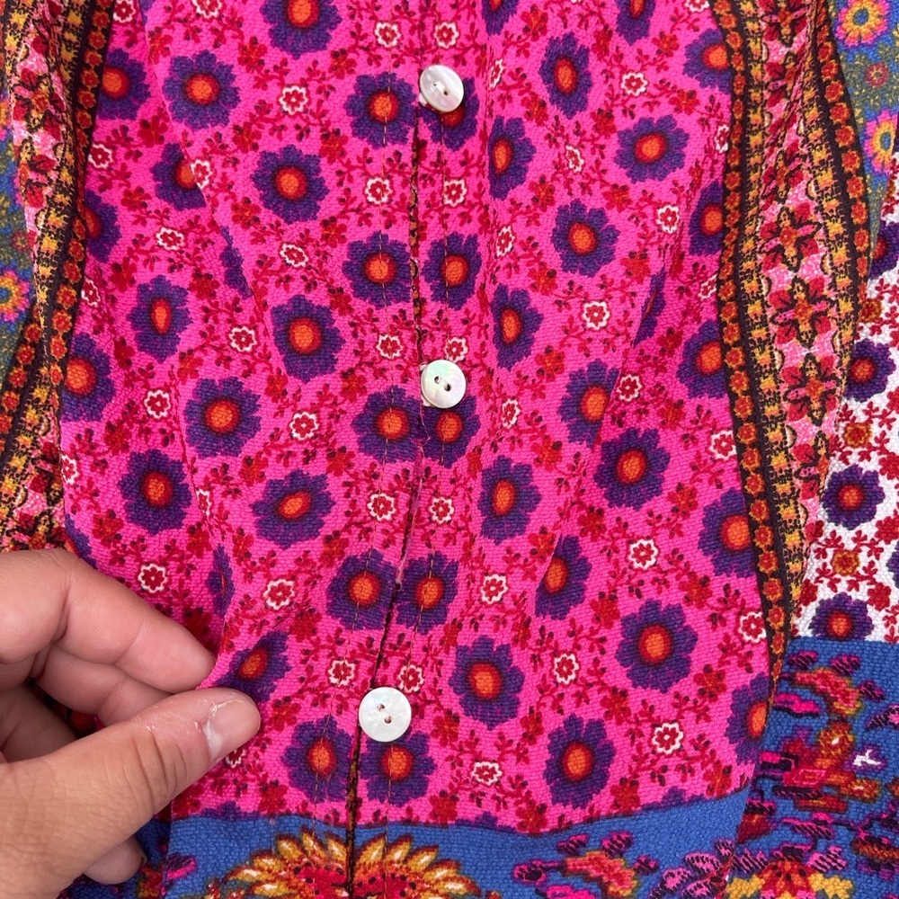 New Directions - Colorful Bohemian Blouse - Picture 3 of 4
